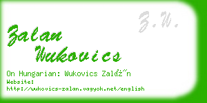 zalan wukovics business card